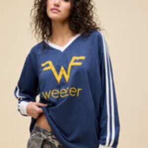 Weezer Logo Rugby Long-Sleeved Shirt